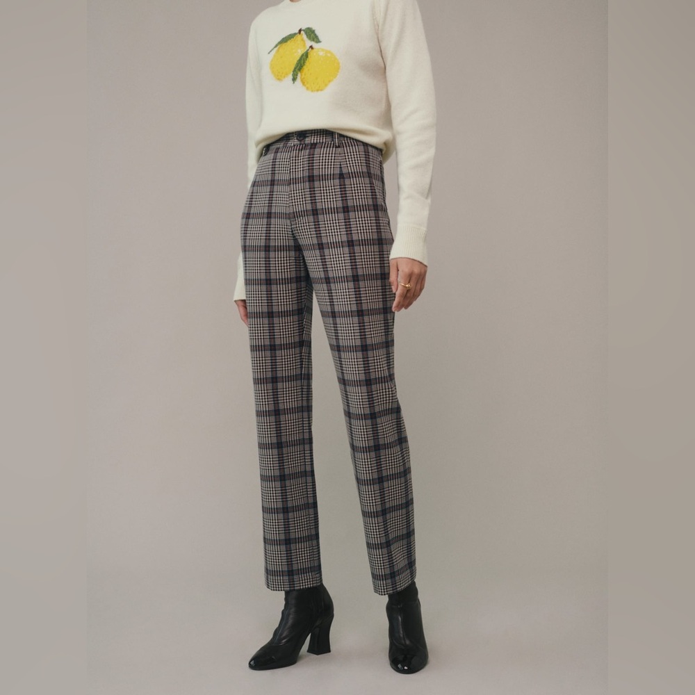 Reformation Plaid Franklin Pant - size 0/2